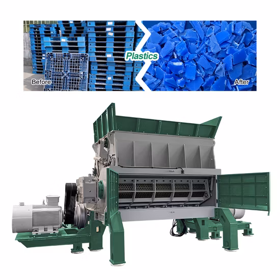 Fabrik-Recycling-Ausrüstung Holz-Kunststoff-Gewebe-Einwellen-Schreddermaschine