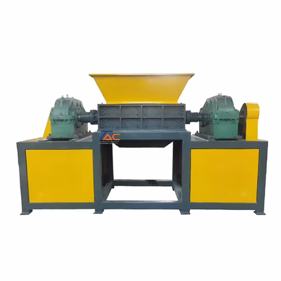 Zerkleinerungsmaschine HDPE-Rohrklumpenblock Gummireifen Doppel-Einwellen-Zerkleinerungsmaschine Zweiwellen-Kunststoffzerkleinerer
